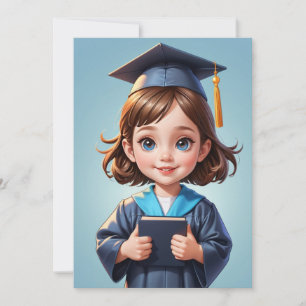 Simple kindergarten graduation invitation