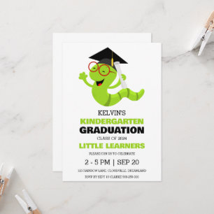 Simple kindergarten graduation invitation