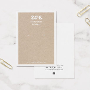 Simple Kraft Earring Display Card