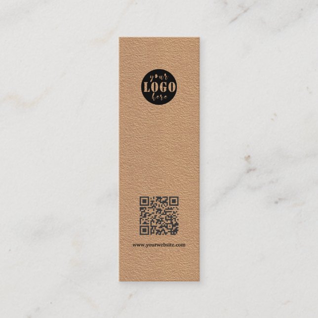 Simple Kraft Paper Bookmark Card (Front)