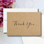 Simple Kraft Paper Custom Message Thank You Card<br><div class="desc">Add a message and a name, and easily create your personalized thank you card. Click CUSTOMIZE to change the text color. You can TRANSFER this DESIGN on other Zazzle products and adjust it to fit most of the Zazzle items. You can also click the CUSTOMIZE button to add, delete or...</div>