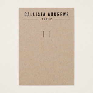 Simple Kraft Paper Keychain Display Card