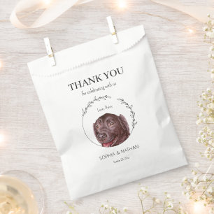 Simple Labrador Retriever Dog Wedding Thank You Favour Bag