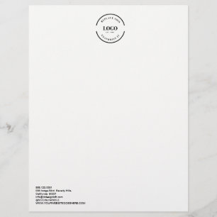 Simple LARGE Business logo customizable Letterhead