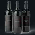 Simple Las Vegas Black White Red Event Wine Label<br><div class="desc">Simple black, red, and white custom wine labels that can be used with any modern event! The font and colours of our design match the "We're Getting Married." Las Vegas Wedding Invitation suite. Customize with your names and colours by clicking on the "Edit Design" button to the right of the...</div>