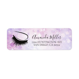Simple Lash / Brow Artist Return Address Label