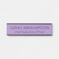 Simple Lavendar Purple Name Plate - Door Sign