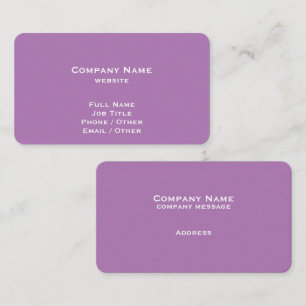 Simple Lavender Business Card