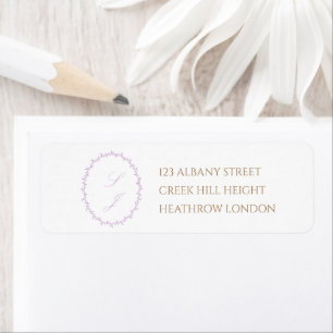 Simple Lavender Crest Monogram Wedding