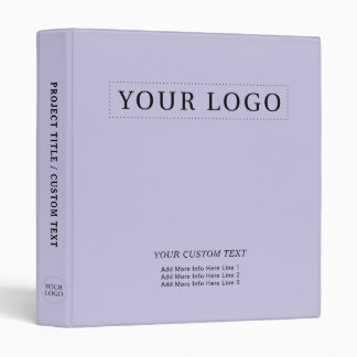 Simple Lavender Minimal Business Logo Promotion Binder