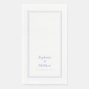 Simple Lavender Modern Minimalist Wedding Dinner Napkin