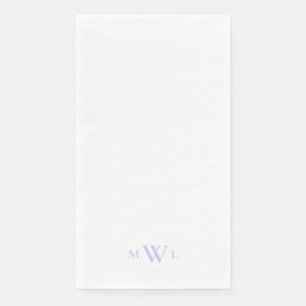 Simple Lavender Monogram Wedding Napkin