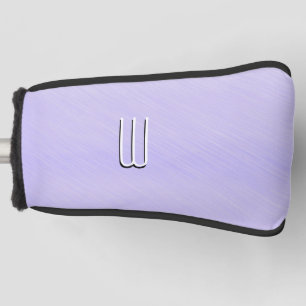 Simple Lavender Personal Initial Golf Head Cover