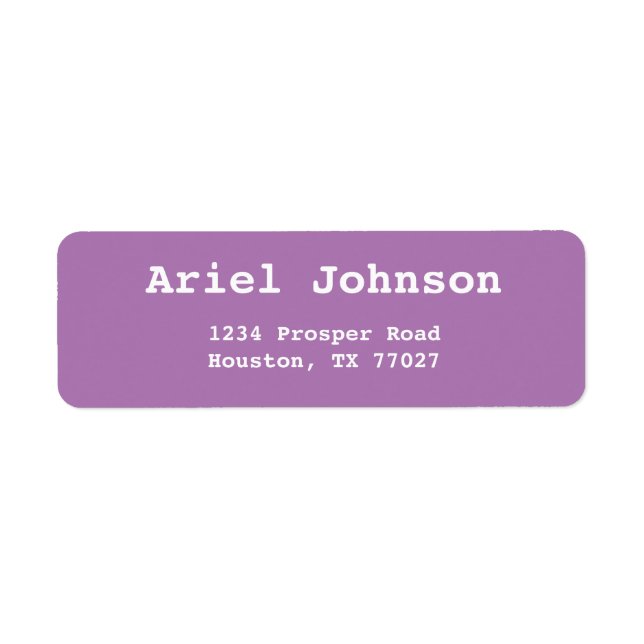 Simple Lavender Save the Date Return Address  (Front)