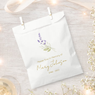 Simple Lavender Seed packet Funeral Favour Bag