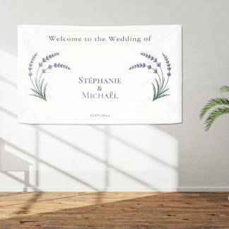 Simple Lavender Wedding Banner
