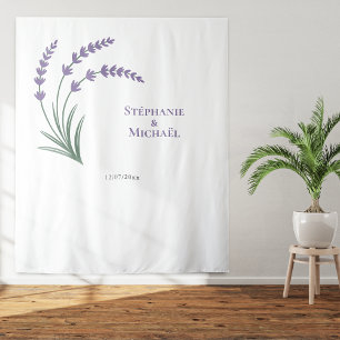 Simple Lavender Wedding Photo Booth Backdrop Tapestry