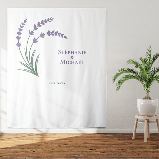 Simple Lavender Wedding Photo Booth Backdrop Tapestry (Simple Lavender Wedding Photo Booth Backdrop)