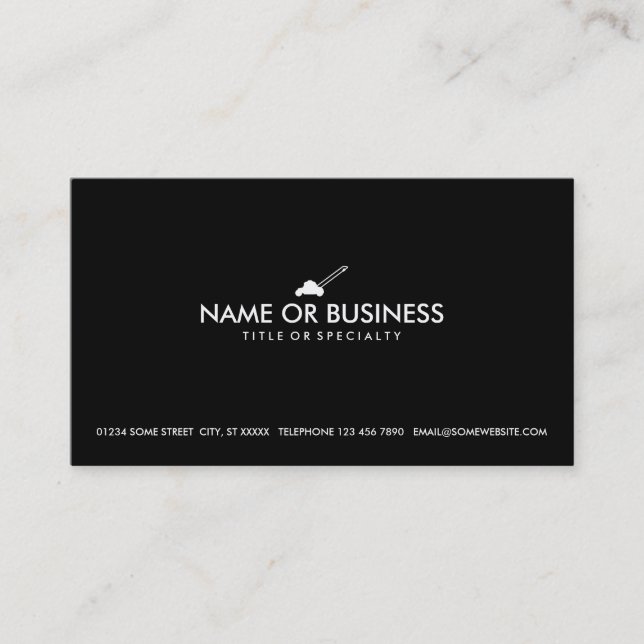 simple lawn mower business card (Front)