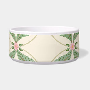 Simple Leaves Flowers Grid Pattern