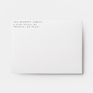 Simple Left Aligned Return Address Envelope