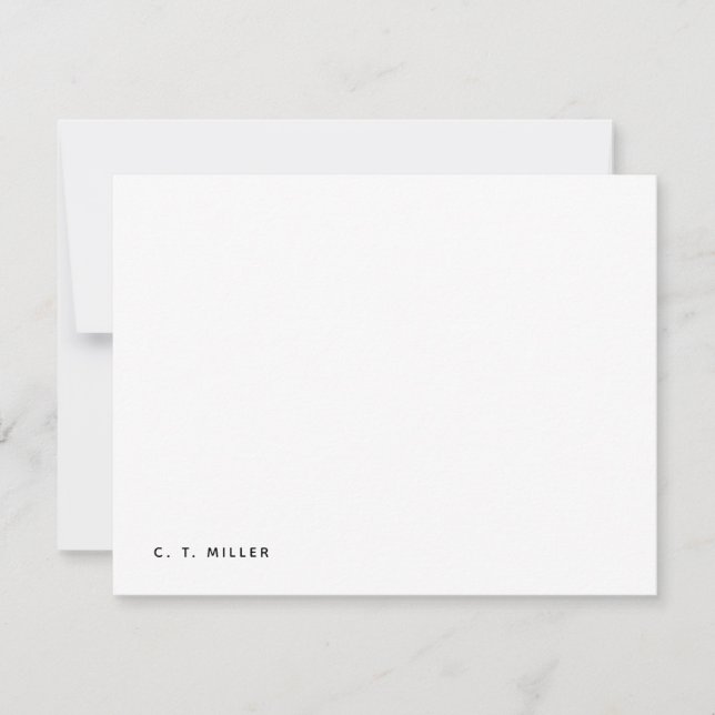 Simple Left Indent Typography Name Professional  Card (Front)
