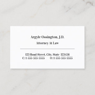 Simple, Legal Professional Business Card