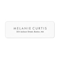 Simple Legible Return Address Label