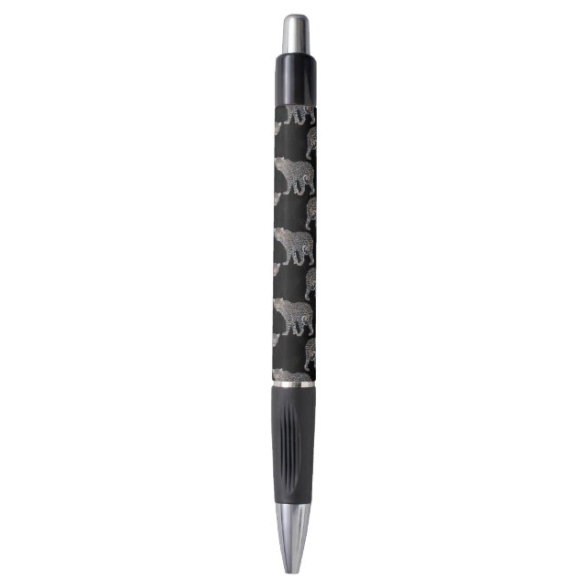 Simple Leopard Animal Black Pattern Pen (Front Vertical)
