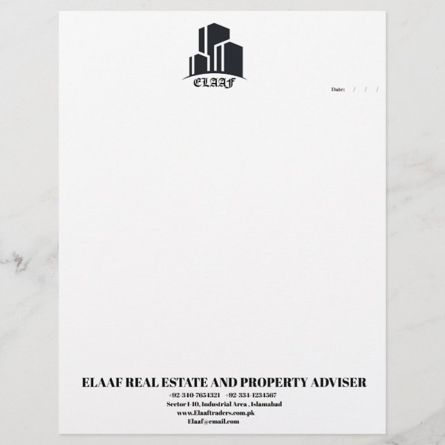 simple letter head design. letterhead (Front)