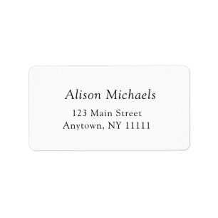 Simple Lettering Minimalist Return Address Label