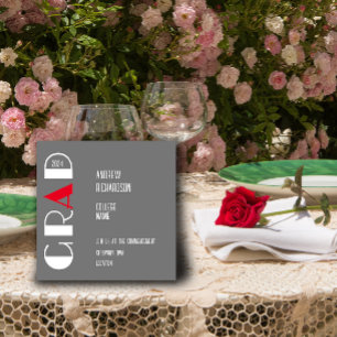 Simple lettre blanche rouge grand collège carte pl