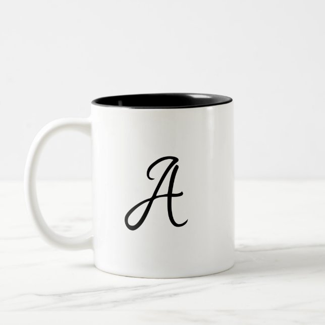 simple lettre initiale monogramme logo café tasse (Gauche)