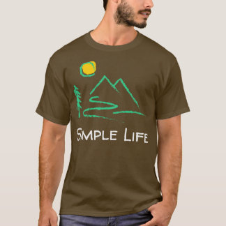 Simple Life Crayon Landscape T-Shirt