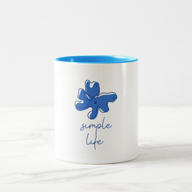 Simple Life Minimalism Two-Tone Coffee Mug (Center)