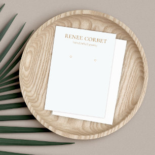 Simple Light Blue Earring Jewellery Display Card