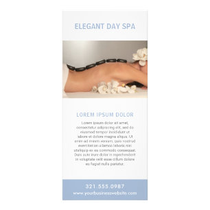 Simple Light Blue Elegant Spa Rack Card
