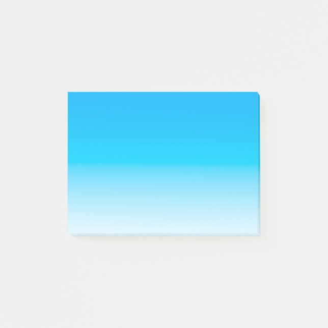 Simple Light Blue To White Post-it Notes (Front)