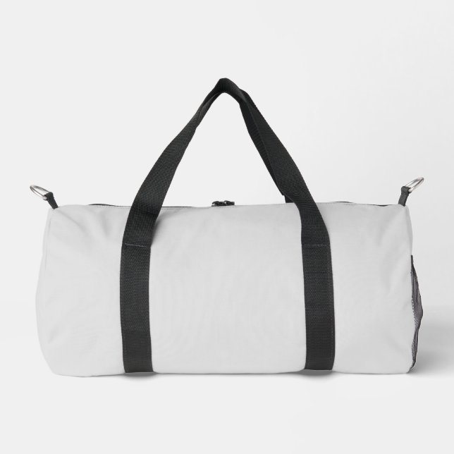 Simple Light Gray Small Duffel Bag Printed D.Bags (Front)