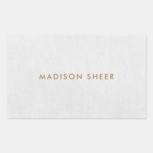 Simple, Light Grey Linen Minimalist Sticker (Front)