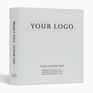 Simple Light Grey Minimal Business Logo Promotion Binder