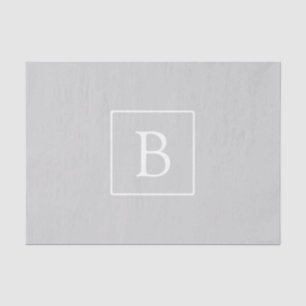 Simple Light Grey Monogram Tissue Paper