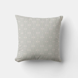 Simple light grey pattern on a grey background. throw pillow