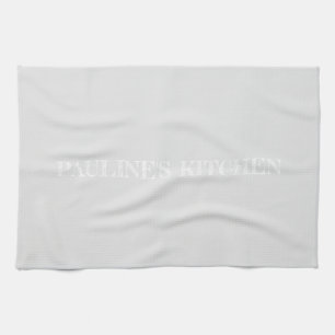 Simple light grey personalized Kitchen Towel 