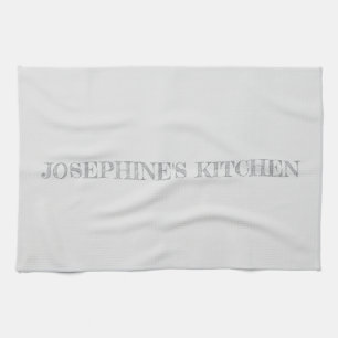 Simple Light Grey Personalized Modern Chic Kitchen Towel