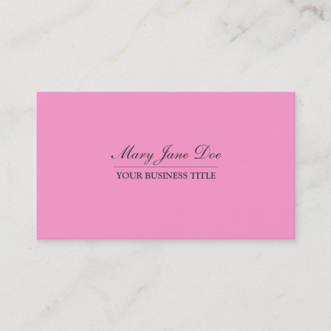 Simple Light Pink Business Card (Front)