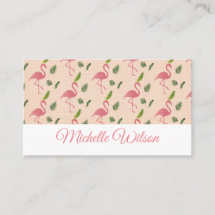 Simple Light Pink Flamingo  Business Card