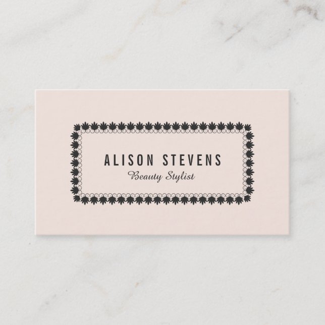 Simple Light Pink Makeup Artist Beauty Salon Business Card (Front)