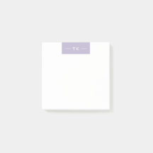 Simple Light Purple Monogram initials