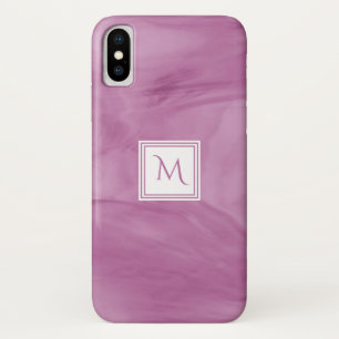 Simple Light Purple Subtle Marble Modern Monogram Case-Mate iPhone Case